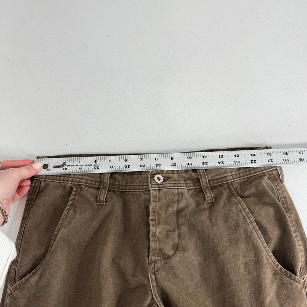 Sundance Cargo Pants Womens 6 Brown Cotton Utility Straight Leg Baggy Gorpcore - Picture 10 of 13